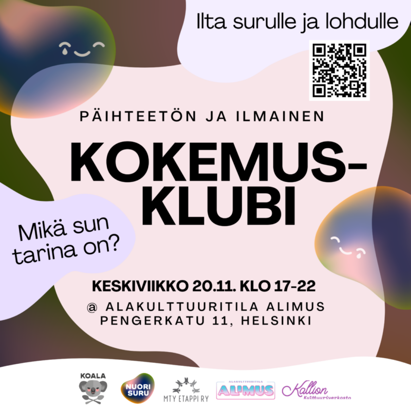 Kokemusklubi – Ilta surulle ja lohdulle